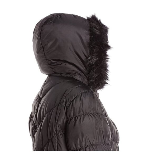 Via Spiga Women's Diamond Quilted Down Coat with Faux Fur Collar - Picture 4 of 12